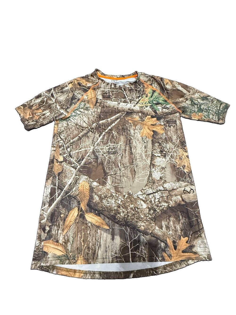 Realtree Edge Camo Hunting Shirt Mens S Compression Performance Short Sleeve